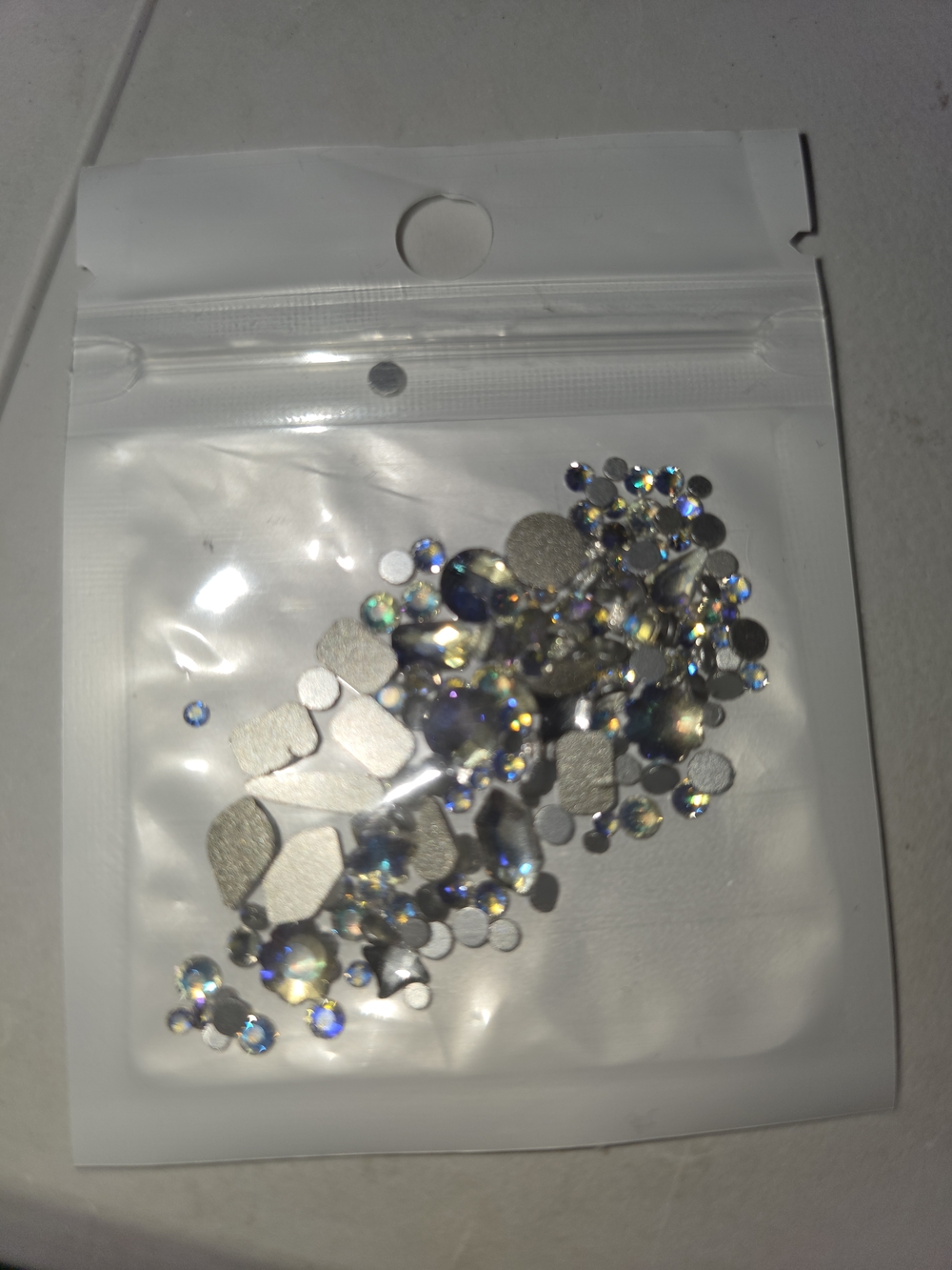 150pcs Clear Crystal Stones - 3D Nail Art Glitter, Flatback Diamonds